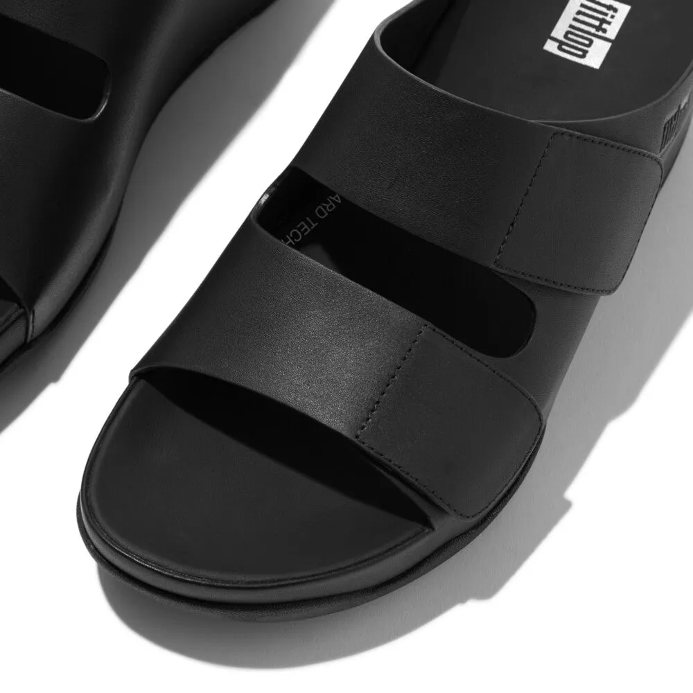 FitFlop SHUV Adjustable Two-Bar Leather Slides