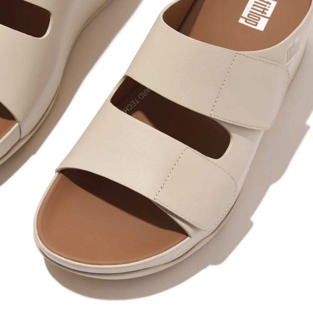 FitFlop SHUV Adjustable Two-Bar Leather Slides
