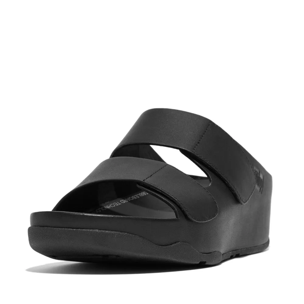 FitFlop SHUV Adjustable Two-Bar Leather Slides