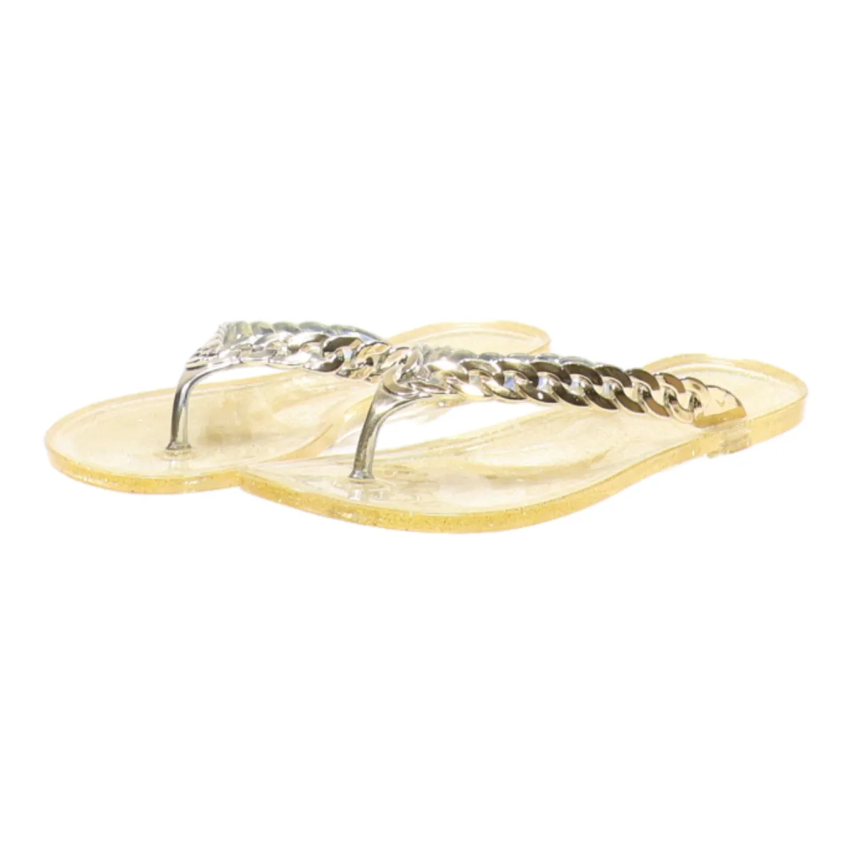 Flip Flop Sandals Gold Synthetic Womens UK 4