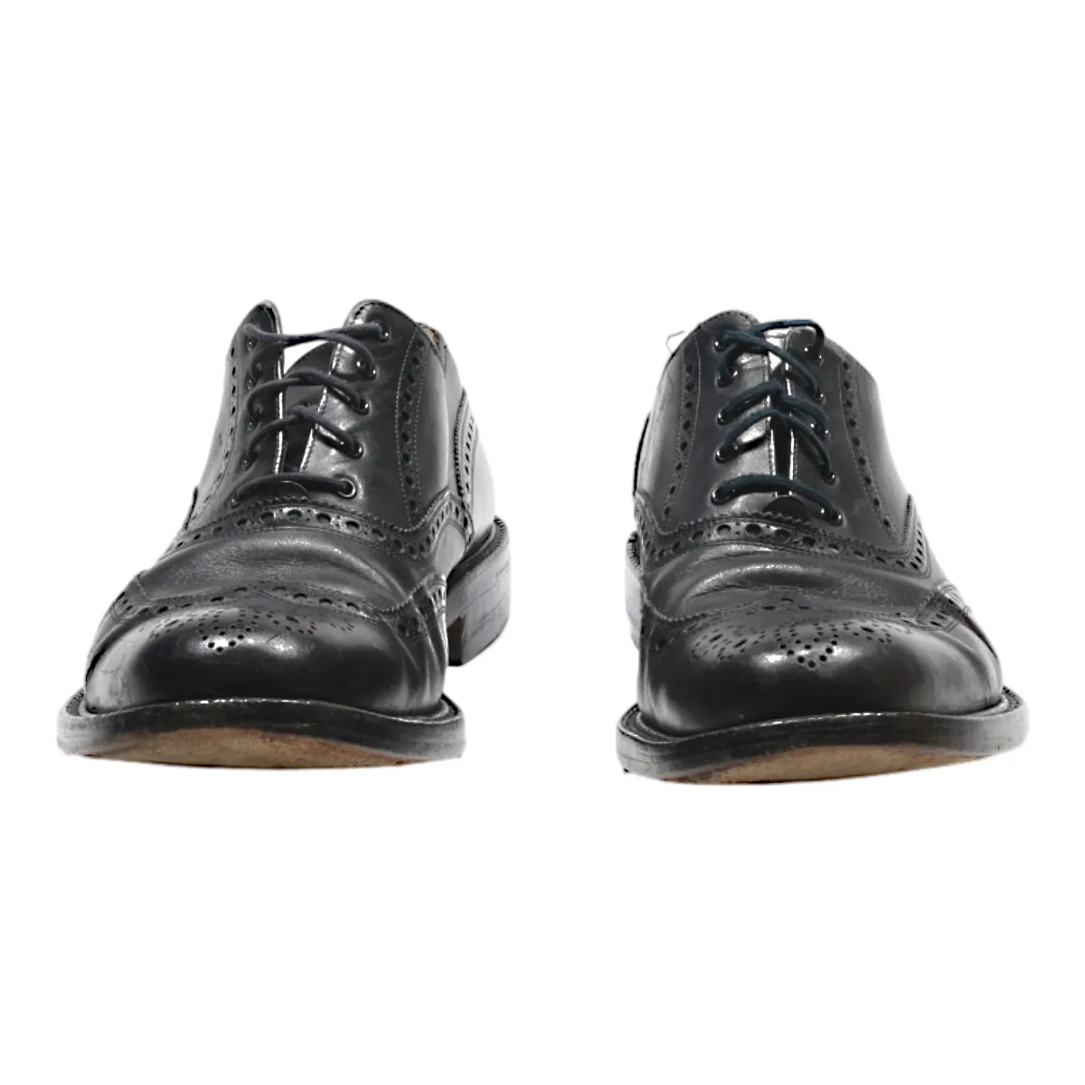 FRATELLI ROSSETTI Brogue Shoes Black Leather Mens UK 7.5
