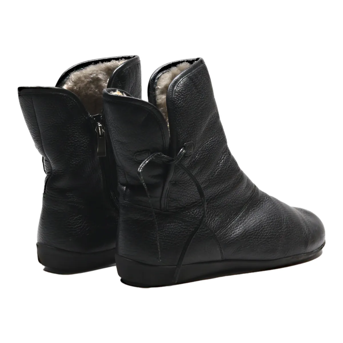 HELVESKO Ankle Boots Black Leather Womens UK 9