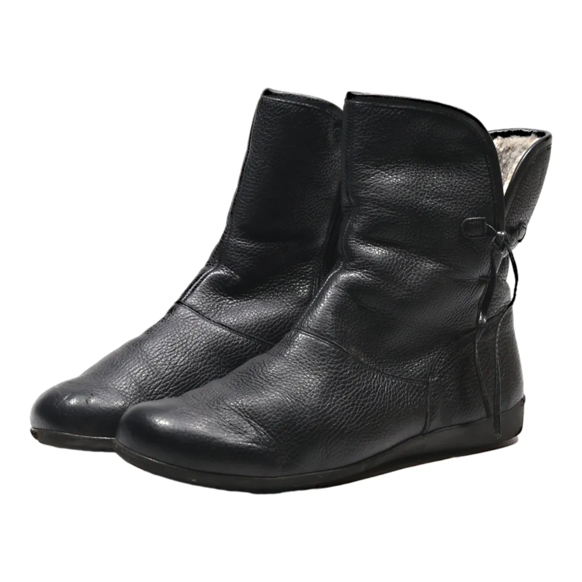 HELVESKO Ankle Boots Black Leather Womens UK 9
