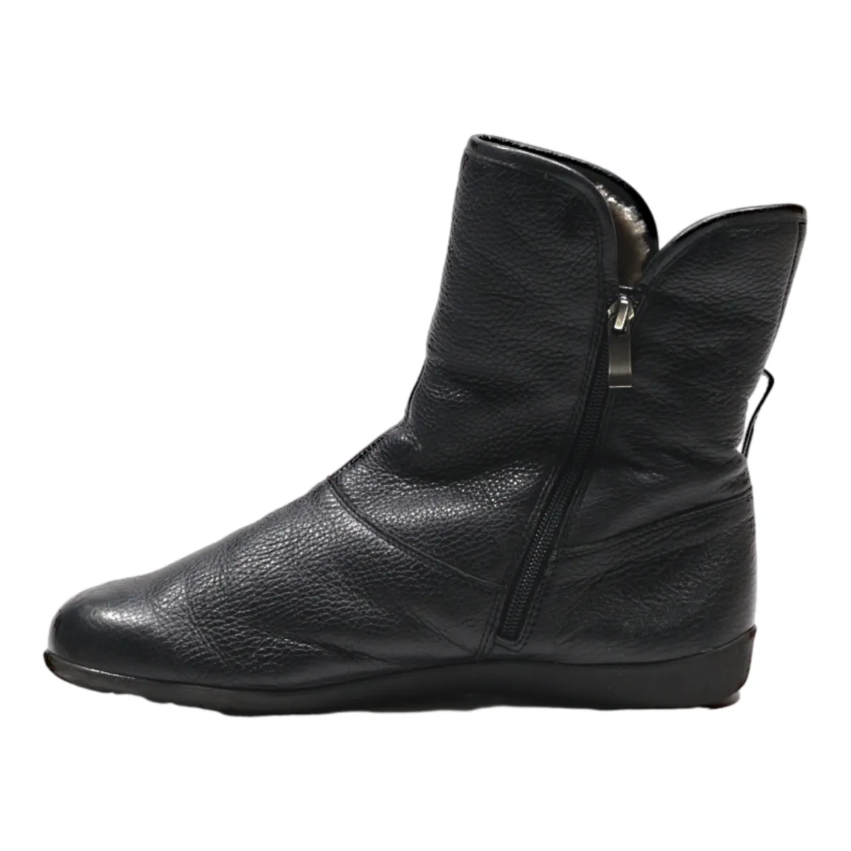HELVESKO Ankle Boots Black Leather Womens UK 9