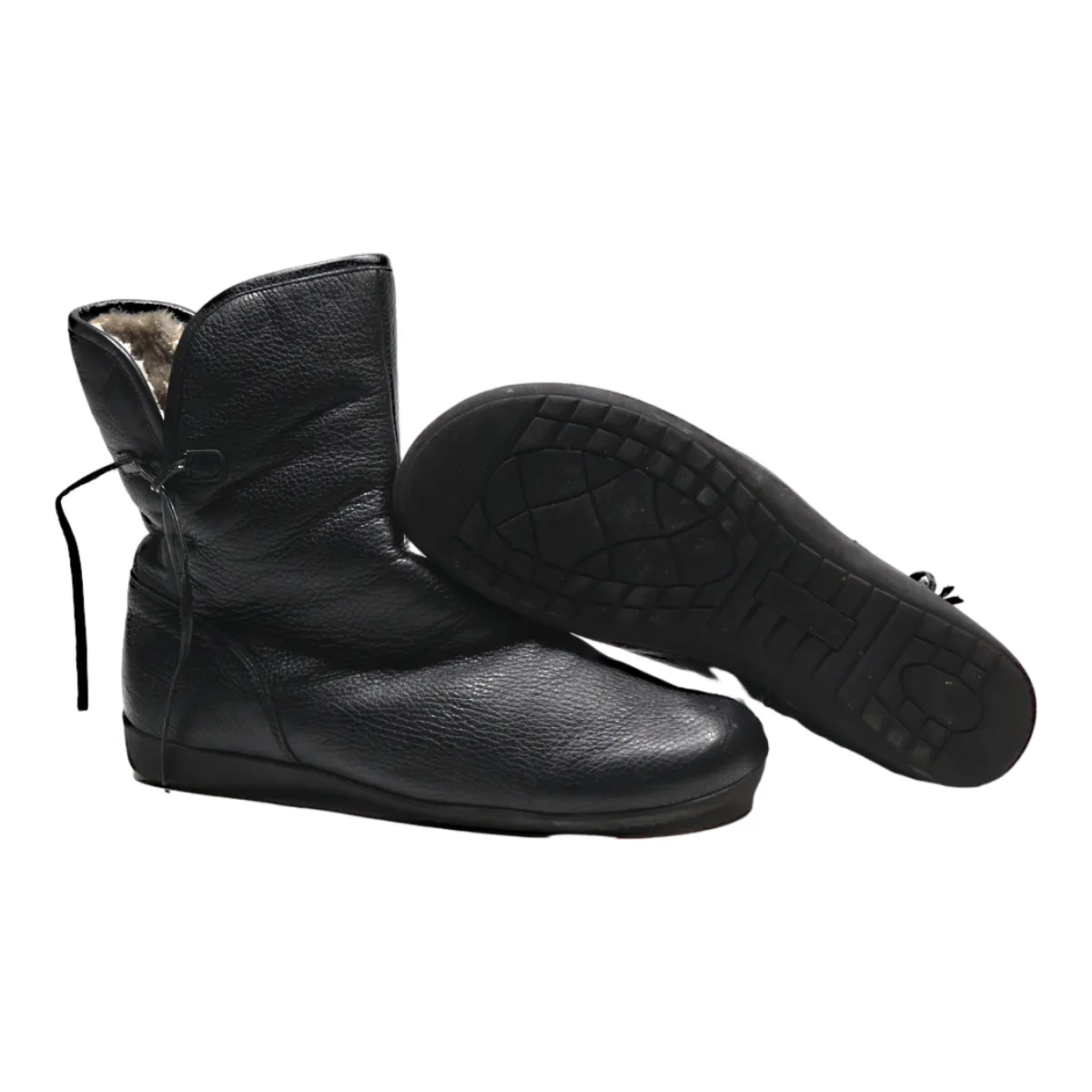 HELVESKO Ankle Boots Black Leather Womens UK 9