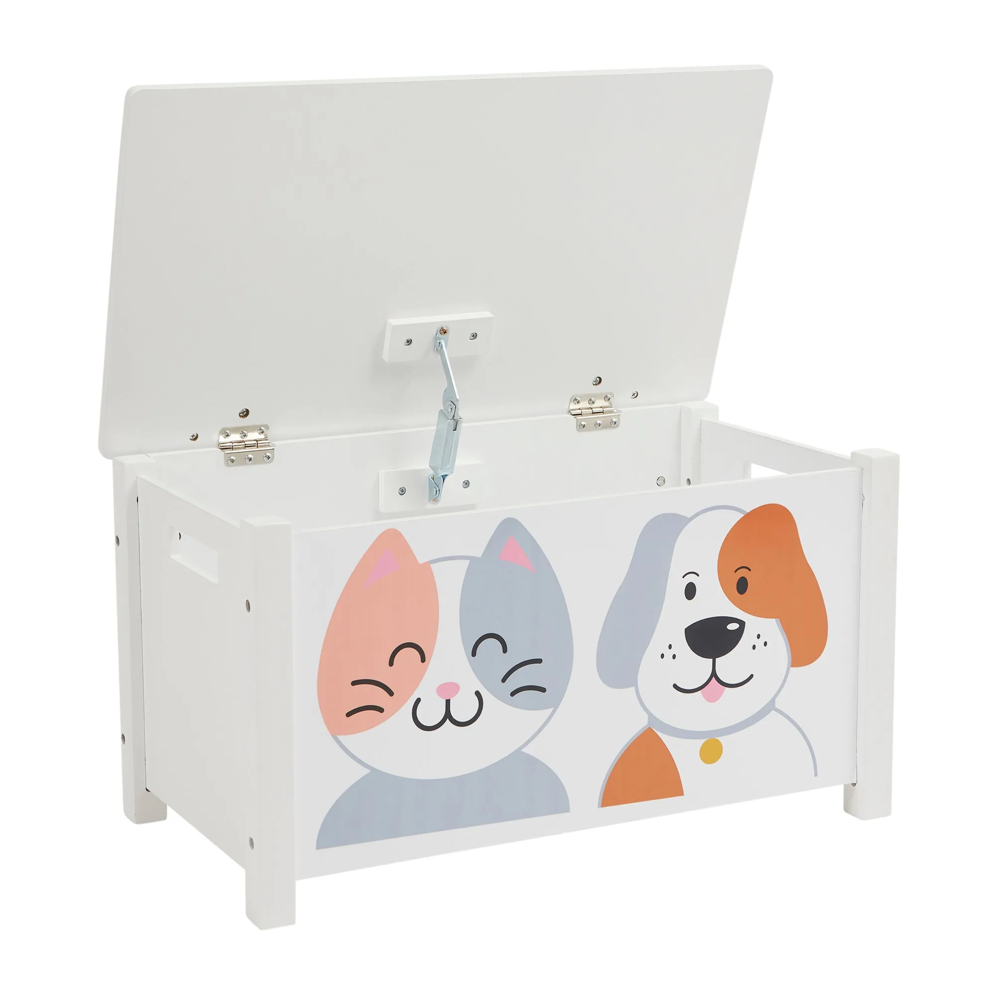 Kids Wooden Cat and Dog Toy Box