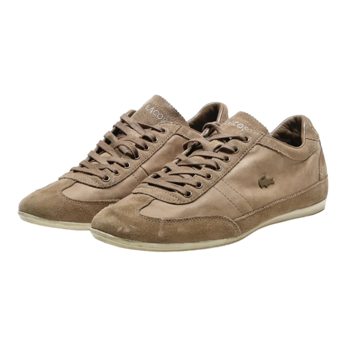 LACOSTE Sneaker Trainers Beige Synthetic Mens UK 8