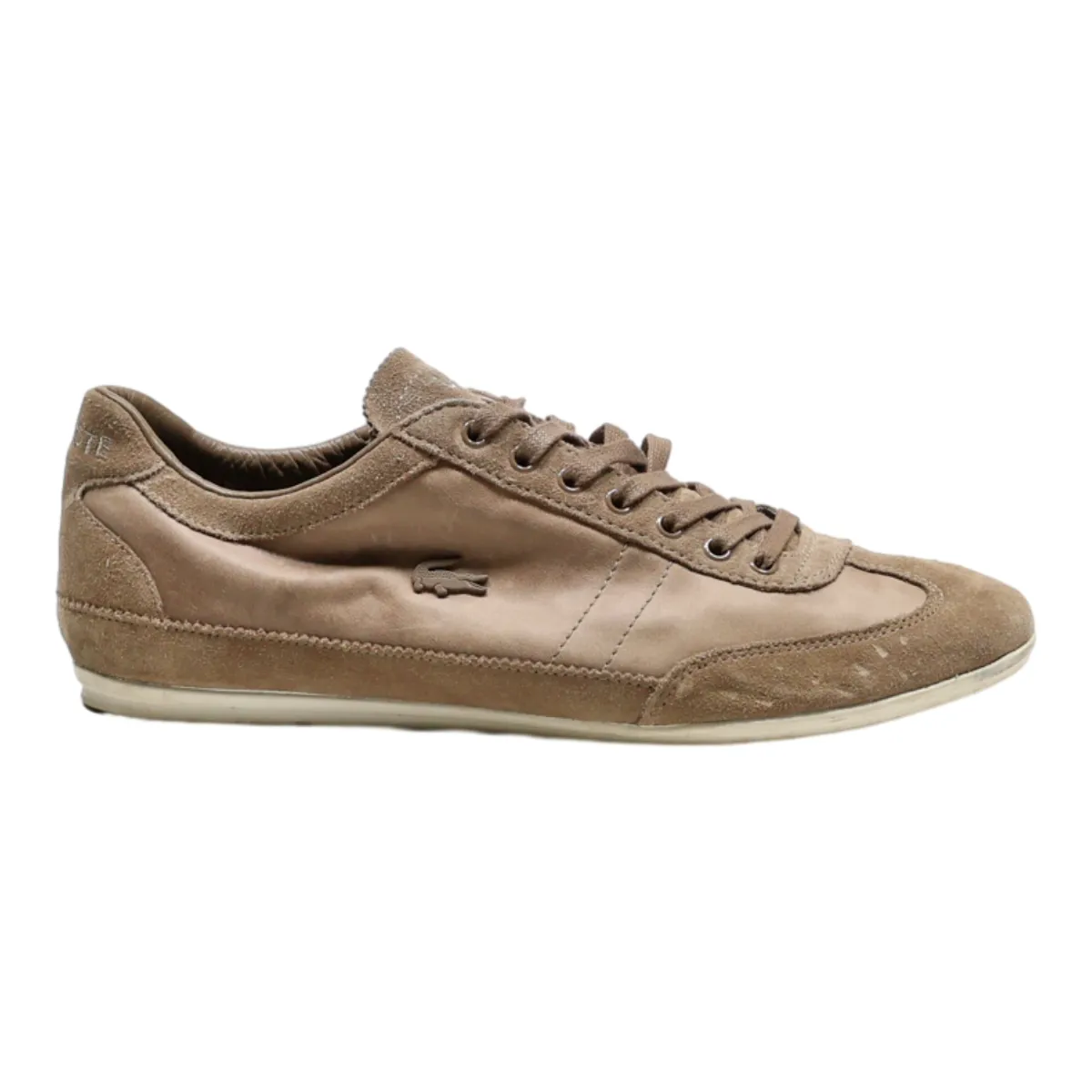 LACOSTE Sneaker Trainers Beige Synthetic Mens UK 8