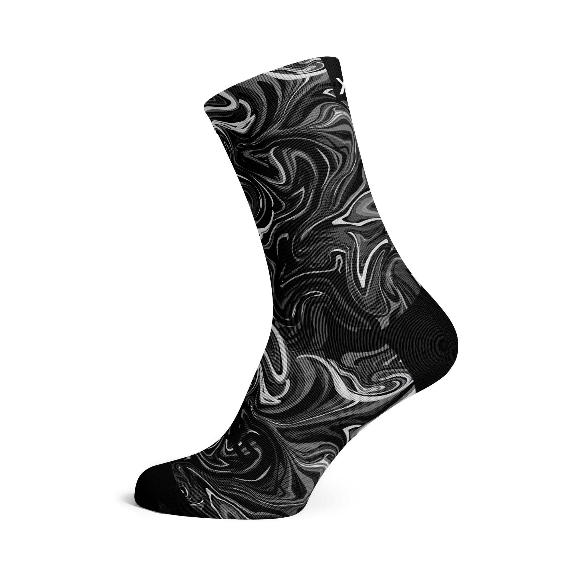 Marble Black Socks