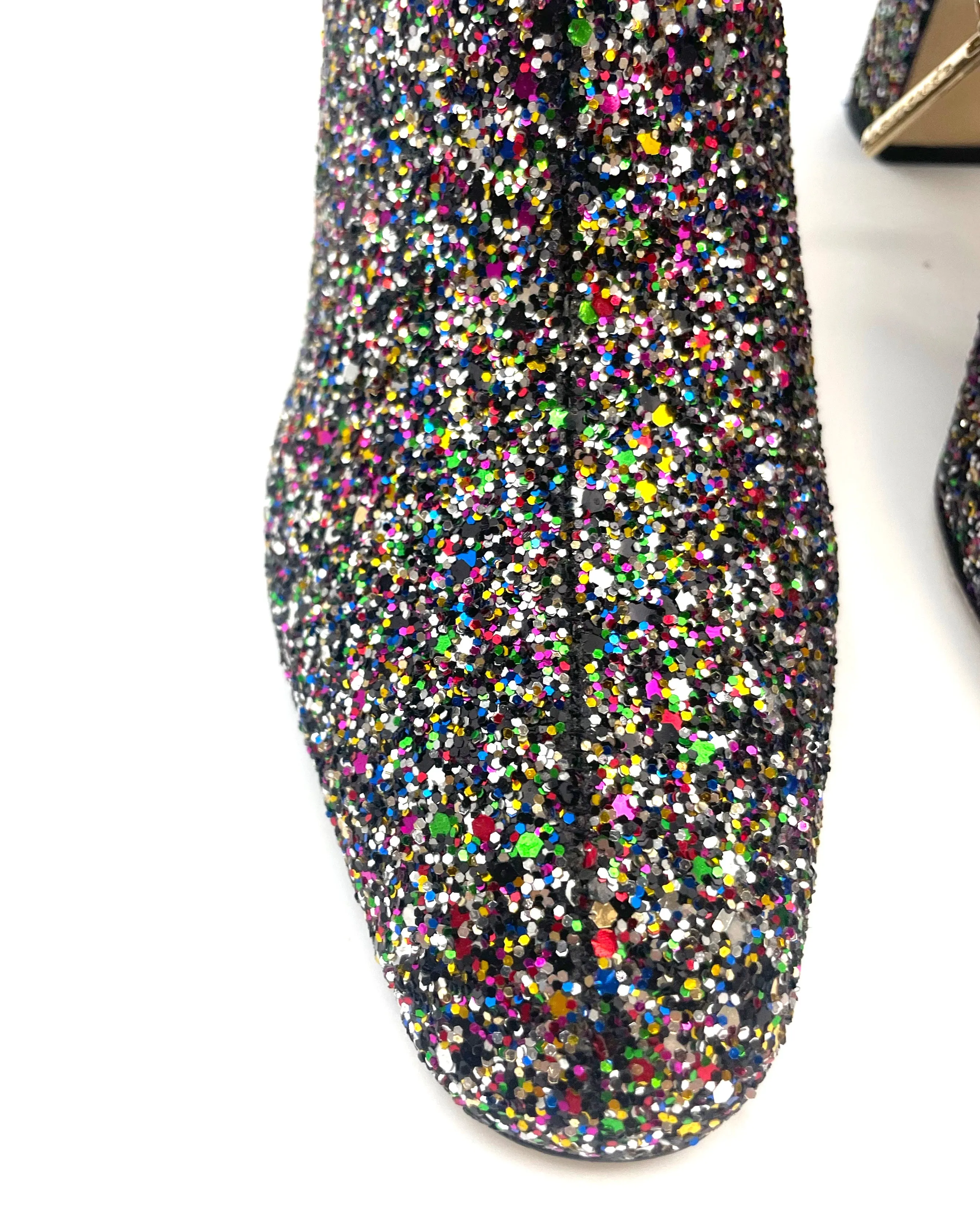 Multi-Color Glitter Booties - Size 6.5