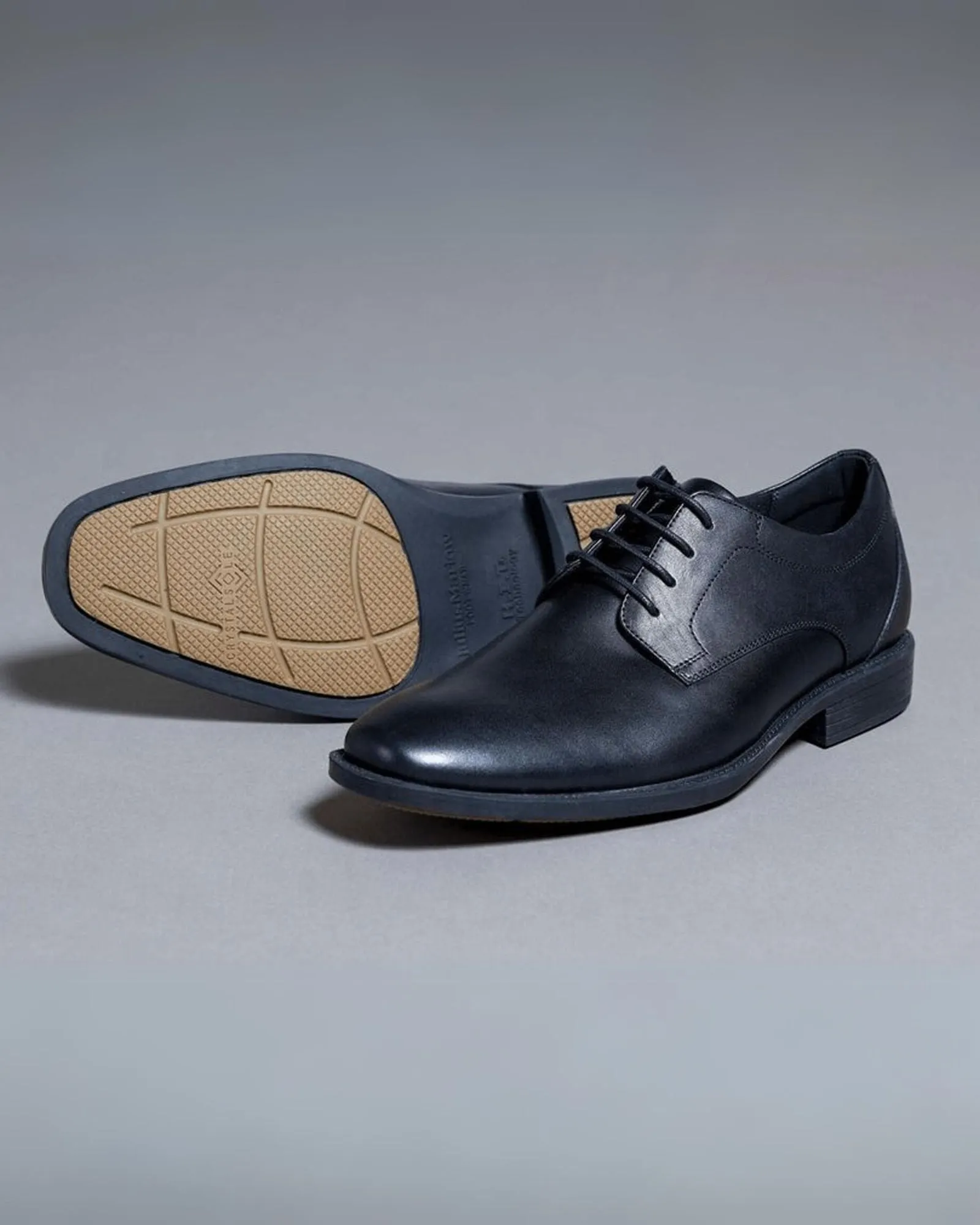 NABBED DRESS SHOES BLACK LEATHER
