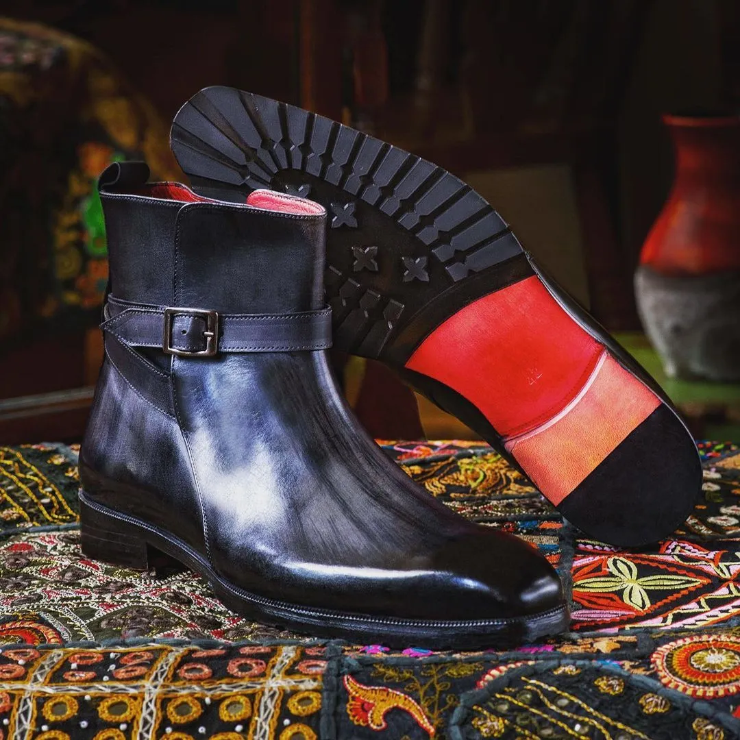 Paul Parkman Men's Gray Patina Jodhpur Boots