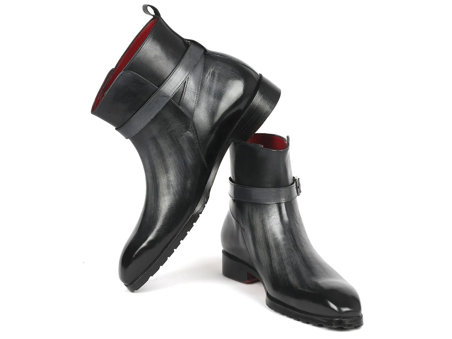 Paul Parkman Men's Gray Patina Jodhpur Boots