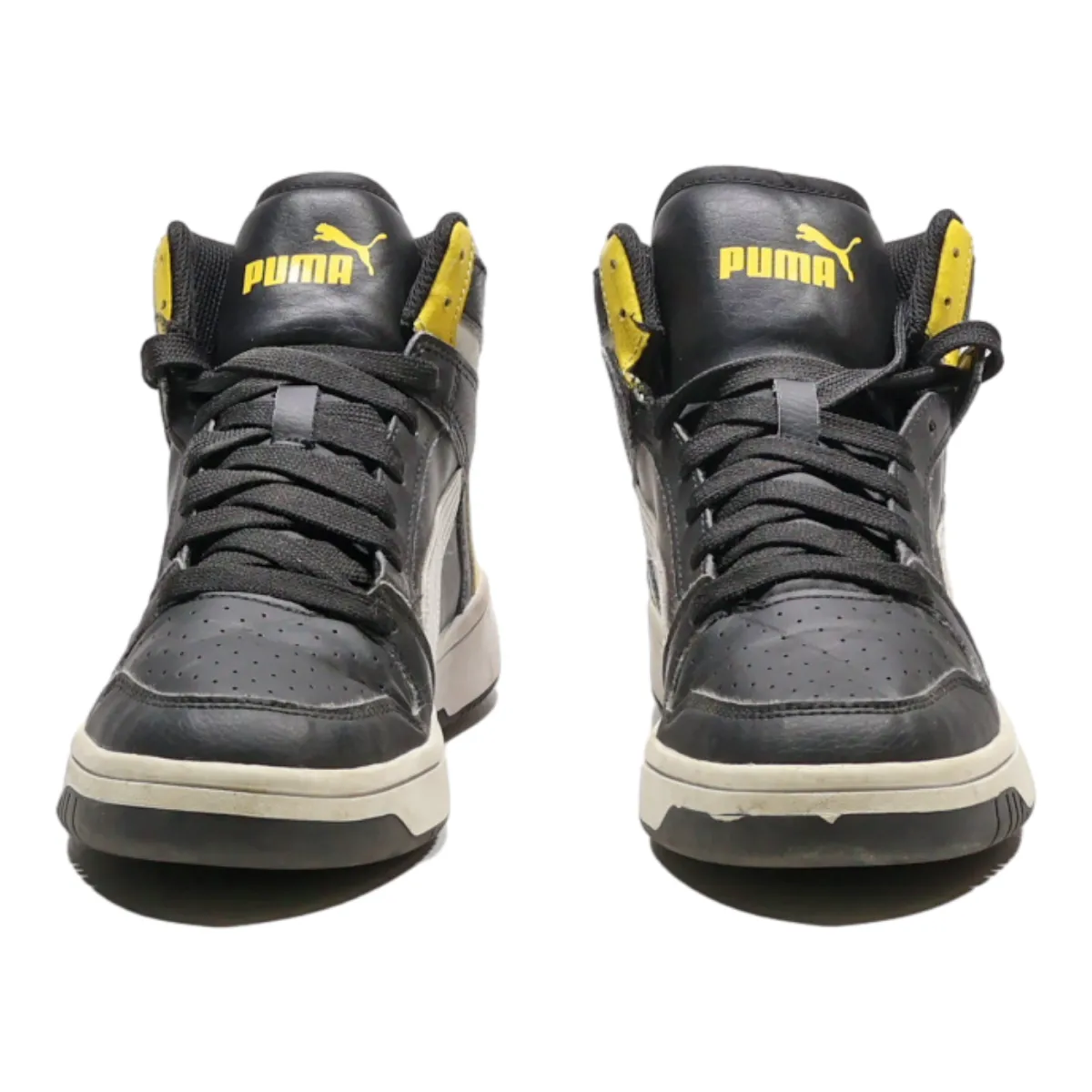 PUMA Rebound LayUp High Top Trainers Black Synthetic Boys UK 5