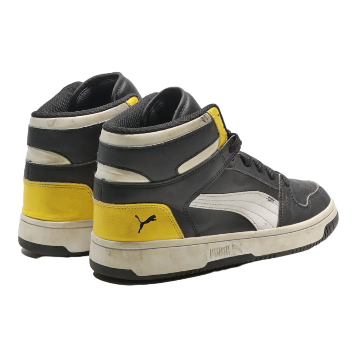 PUMA Rebound LayUp High Top Trainers Black Synthetic Boys UK 5