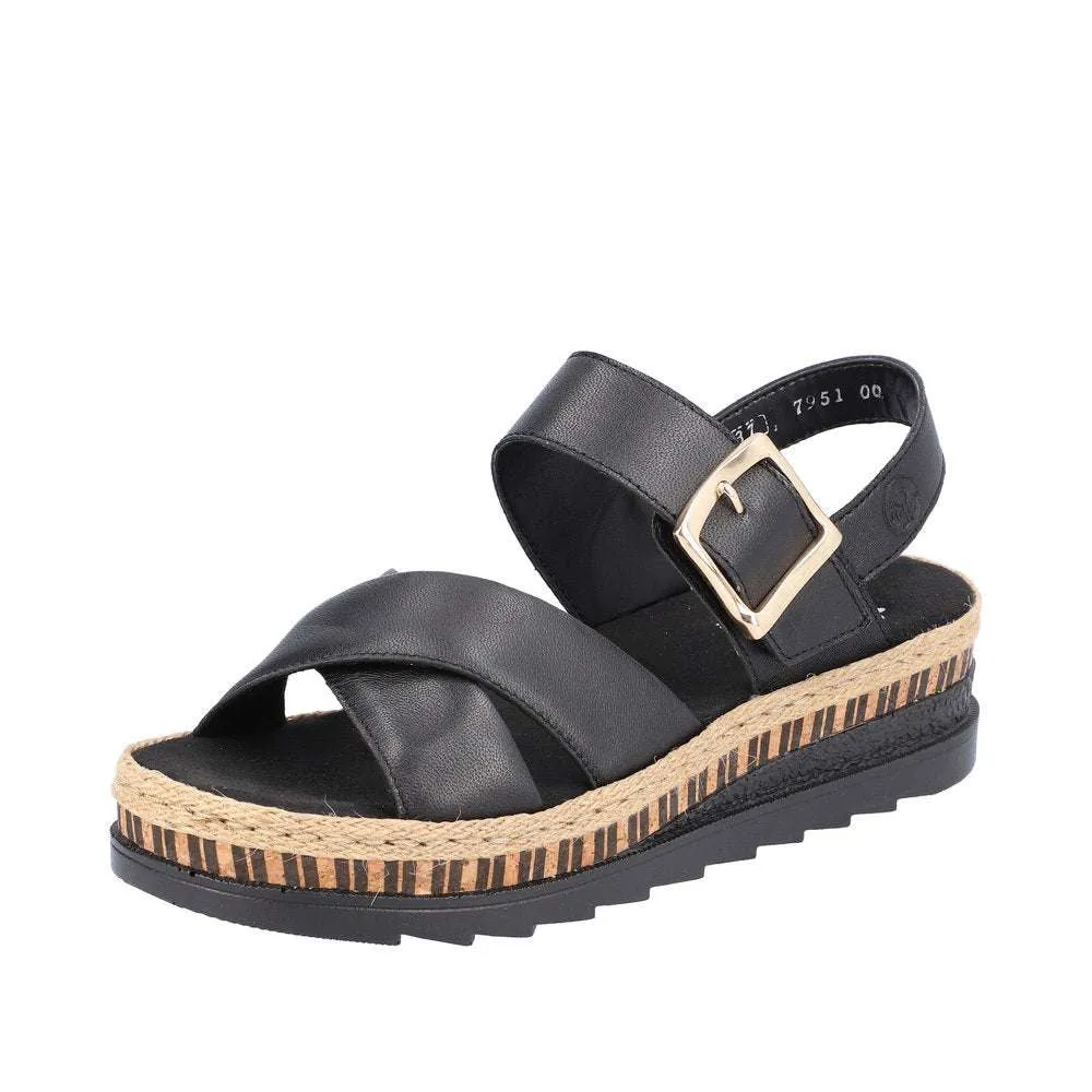 Rieker Multi Strap Sandal|V795124BK