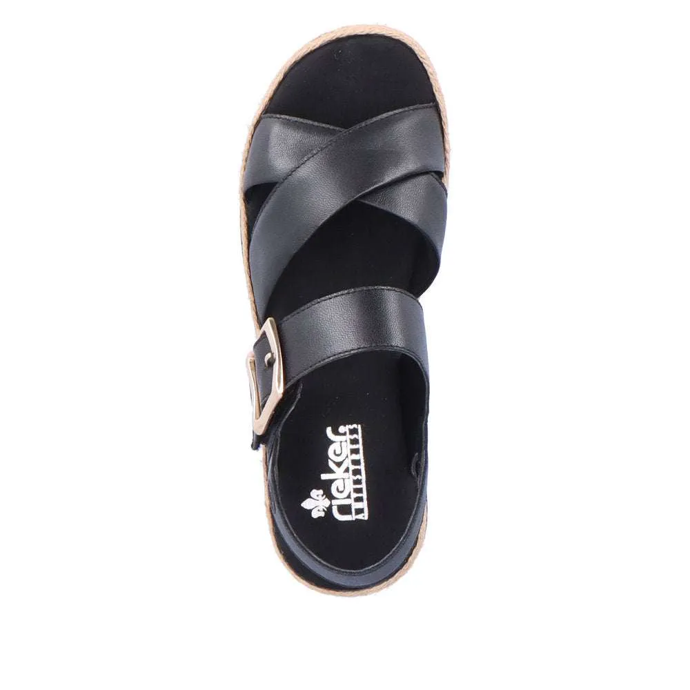 Rieker Multi Strap Sandal|V795124BK