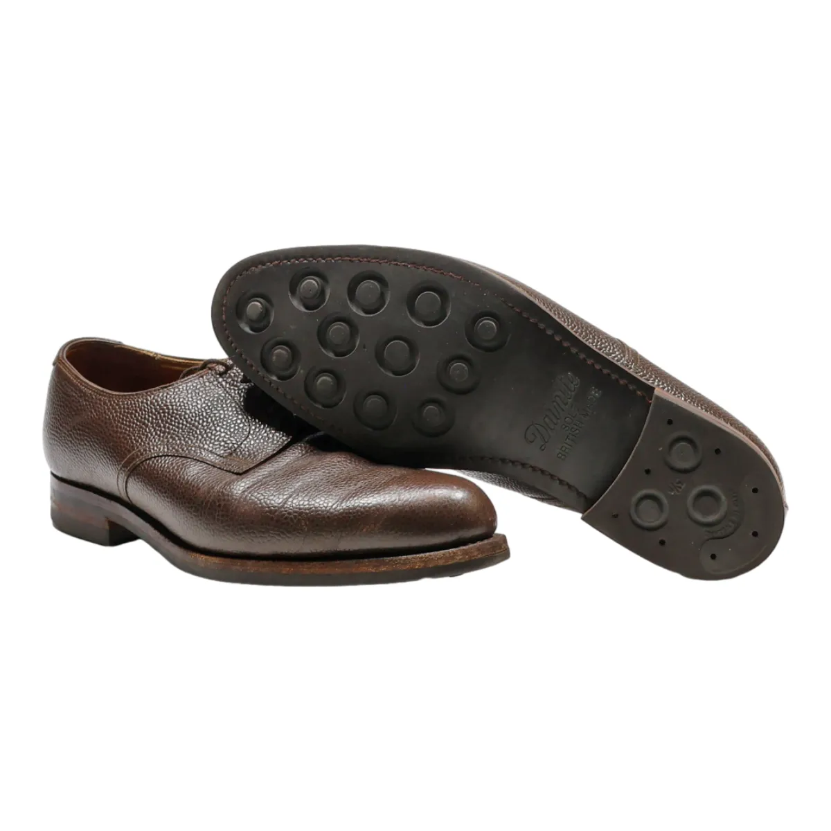 SCHUH Derby Shoes Brown Leather Mens UK 8