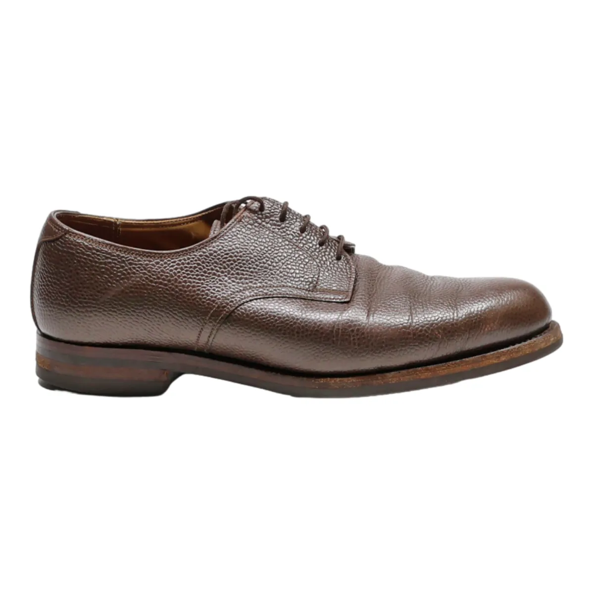 SCHUH Derby Shoes Brown Leather Mens UK 8