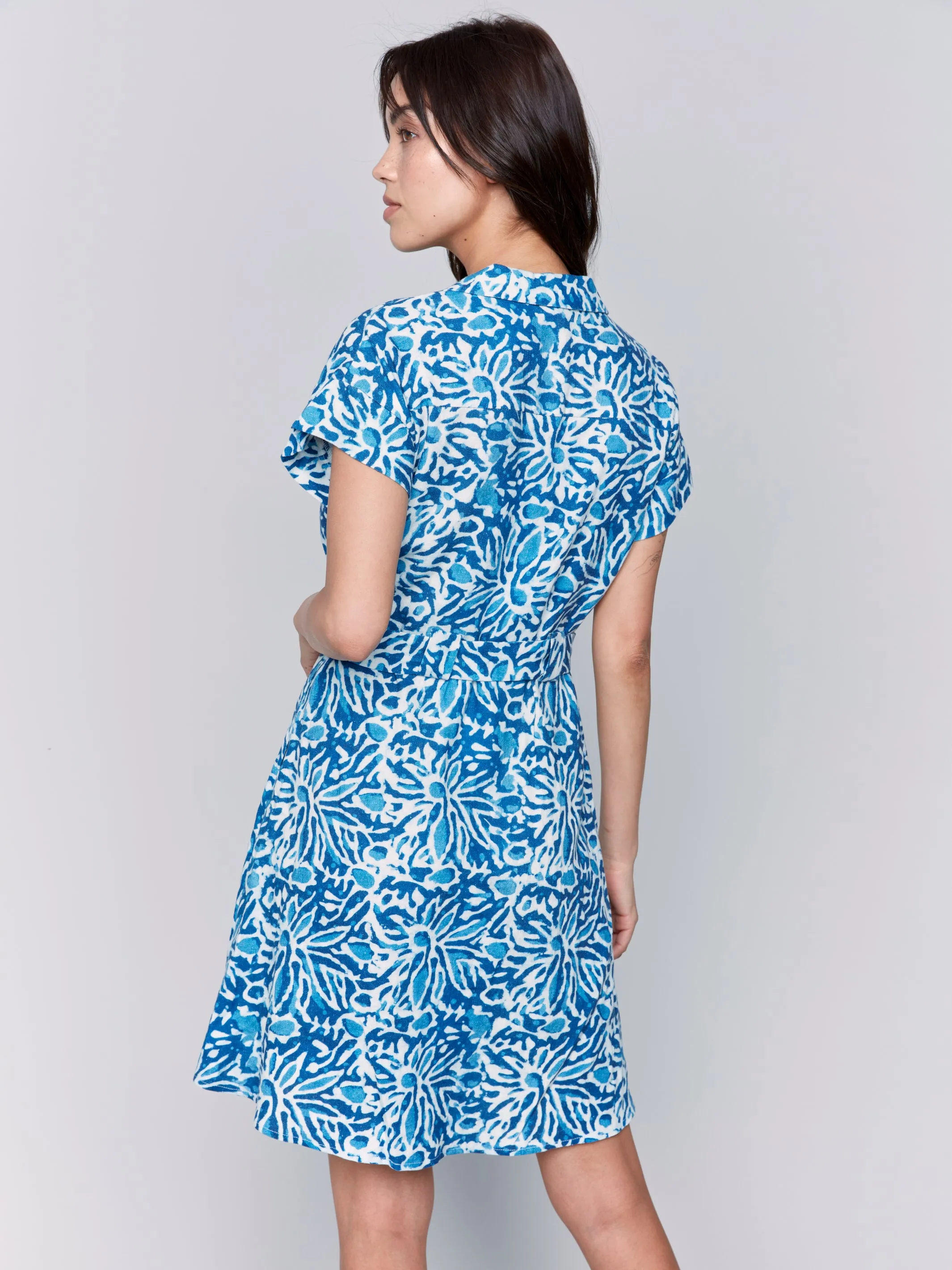 Short Sleeved Button Front Dress Reef by Charlie B