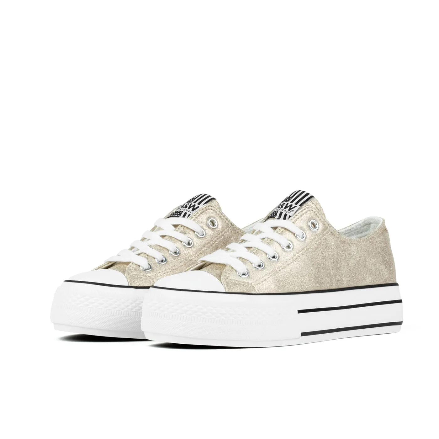 Sneakers Bay Platform Metallic Gold