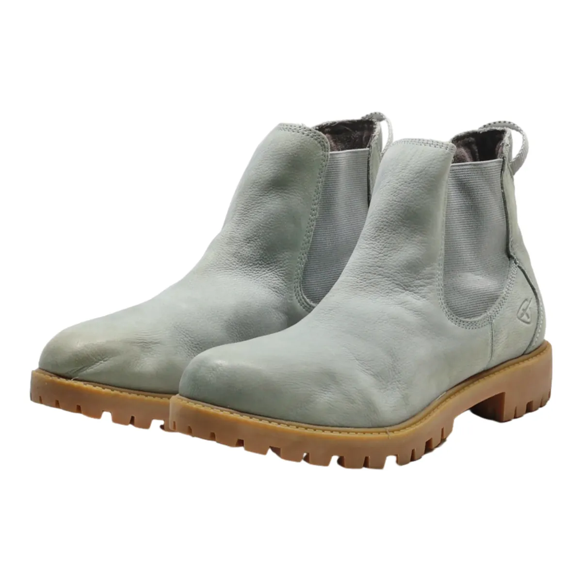 TAMARIS Chelsea Boots Blue Leather Womens UK 8