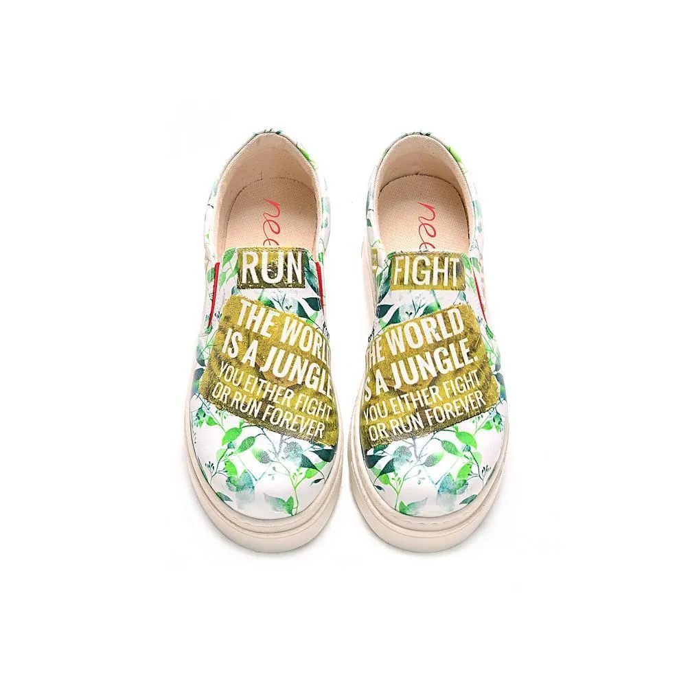 The World is a Jungle Slip on Sneakers Shoes NVN102