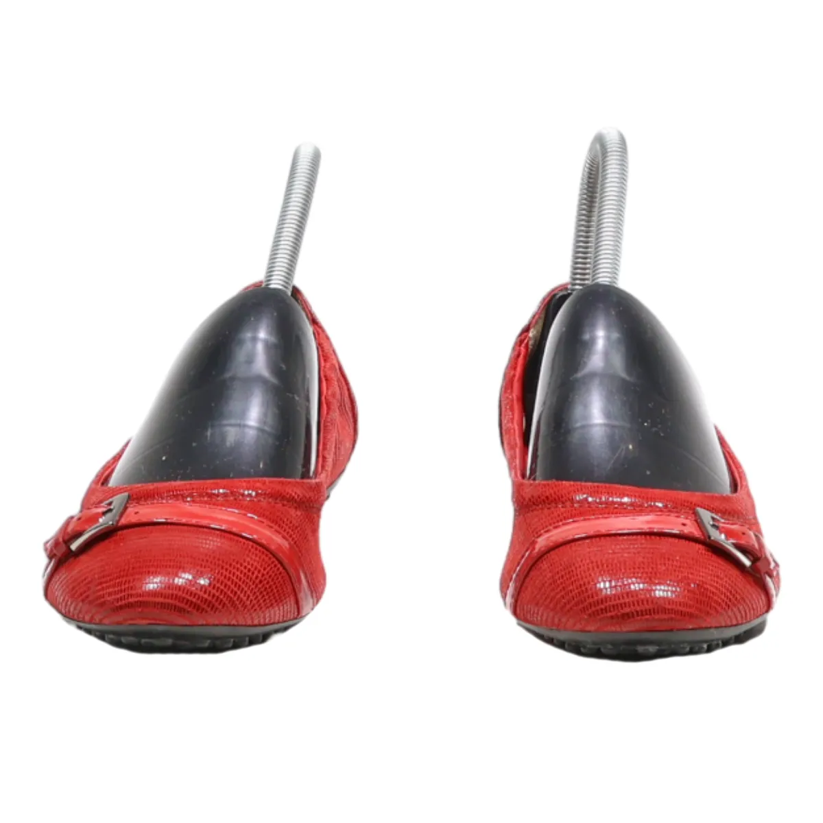 TODS Ballet Shoes Red Synthetic Womens UK 4.5