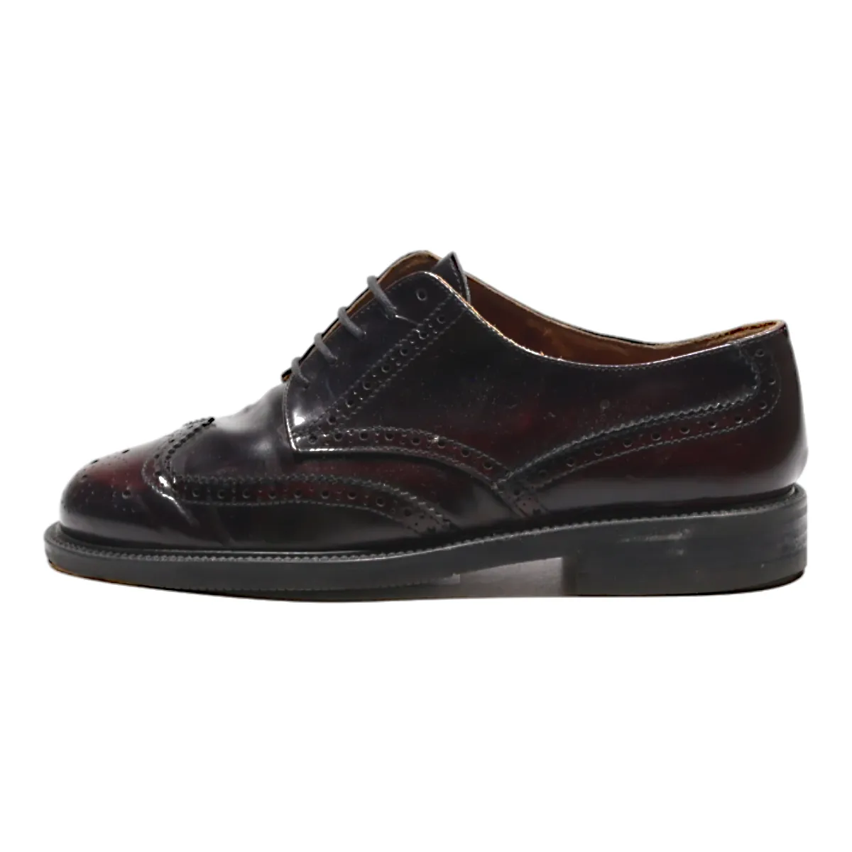 TOSI COMFORT Brogue Shoes Maroon Leather Mens UK 7