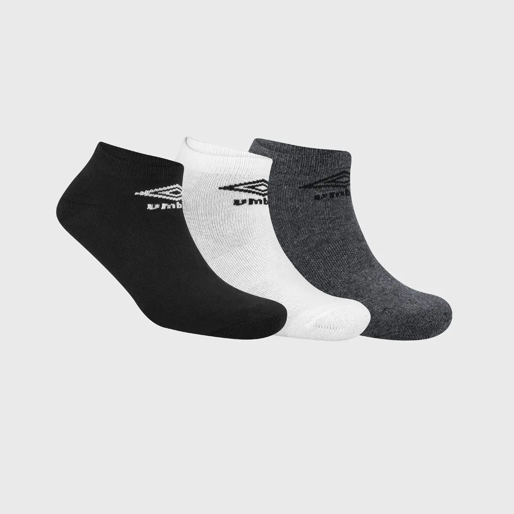 Umbro Unisex 3 Pack Kids Anklet Sock Black/Multi _ 181585 _ Multi