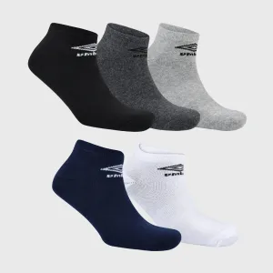 Umbro Unisex 5 Pack Core Multi Hidden Sock Multi _ 181581 _ Multi