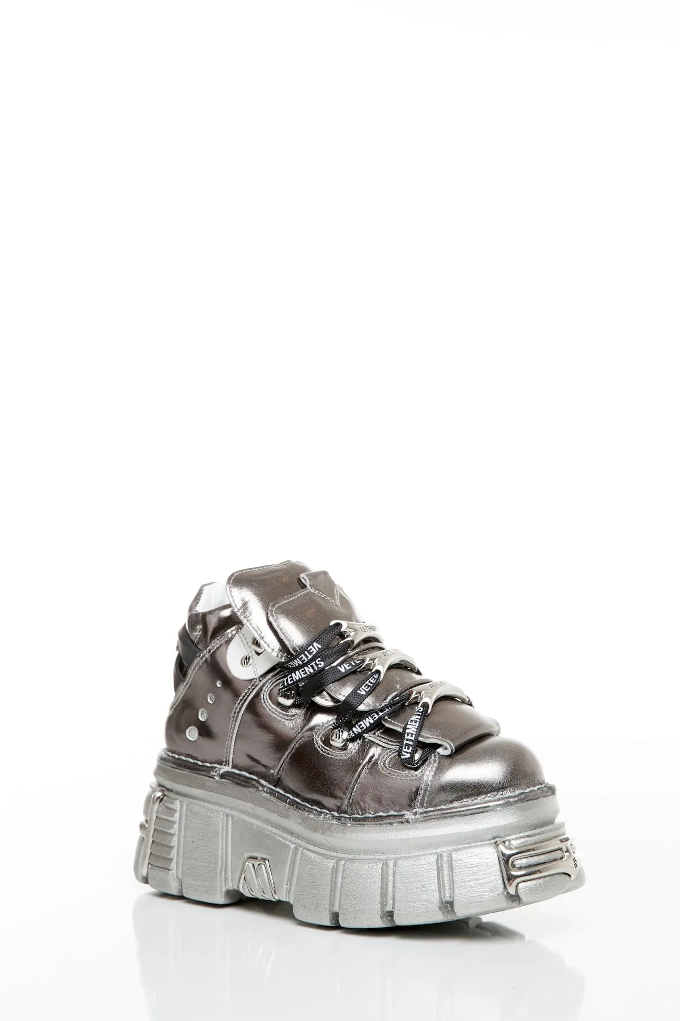 Vetements x New Rock Platform Sneaker in Silver