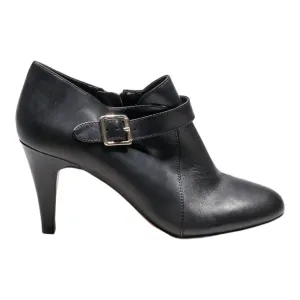 VINCE CAMUTO Heel Ankle Boots Black Leather Womens UK 5