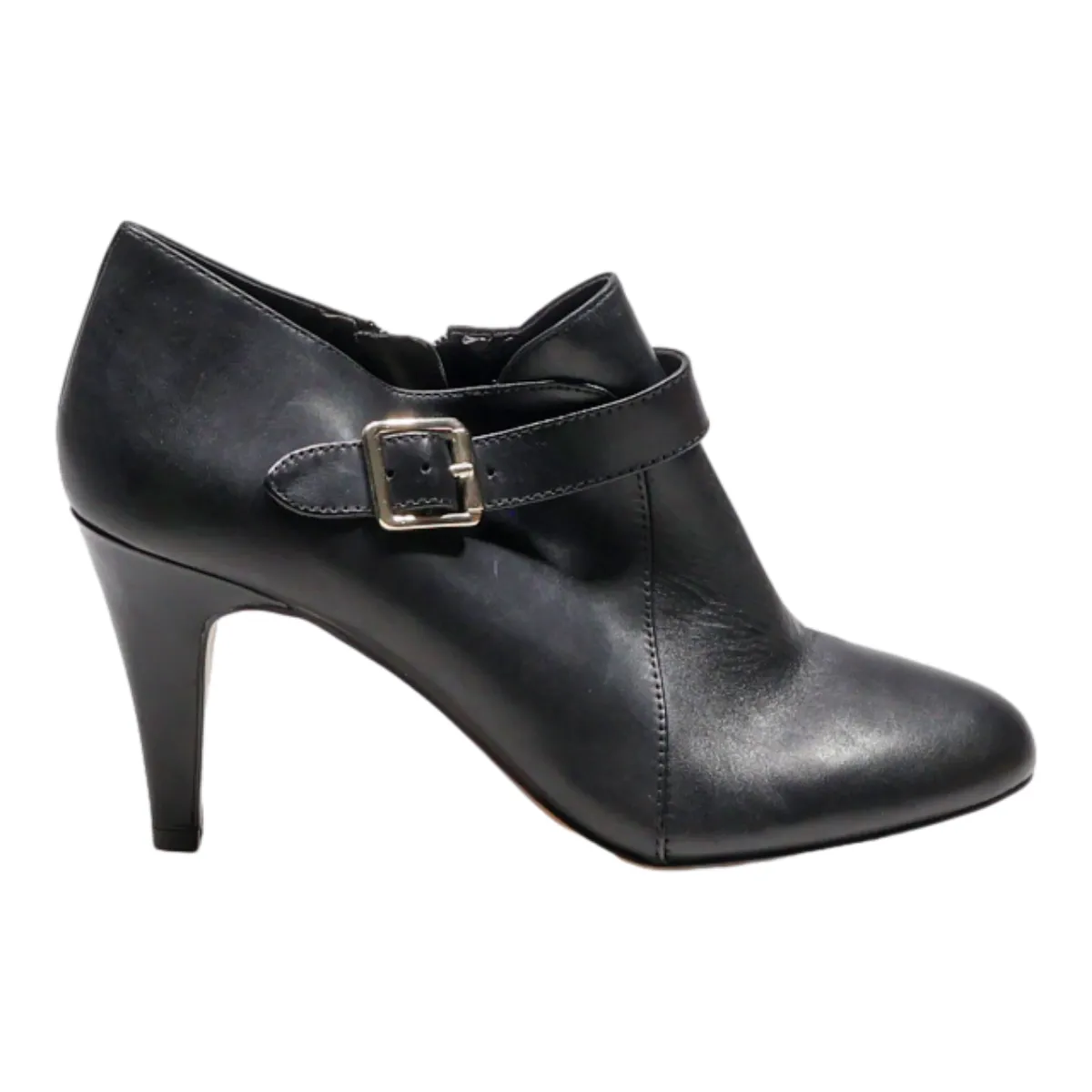 VINCE CAMUTO Heel Ankle Boots Black Leather Womens UK 5